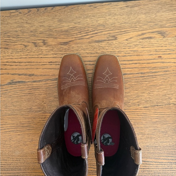 Justin Brown Western Ankle Boots - Picture 2 of 4